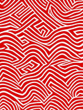 Red White Abstract Geometric Rug
