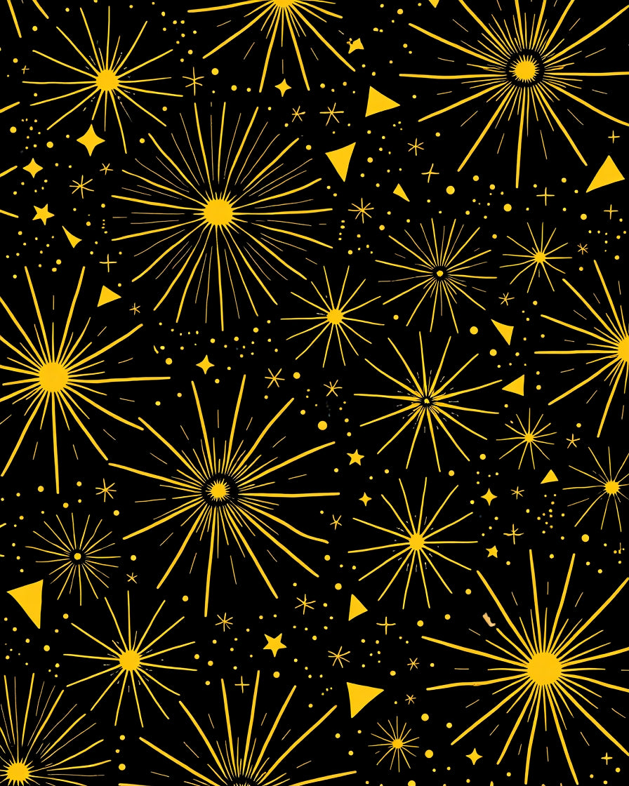 Radiant Sunburst Geometric Pattern Rug