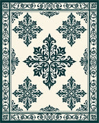 Ornate Floral Symmetry Rug