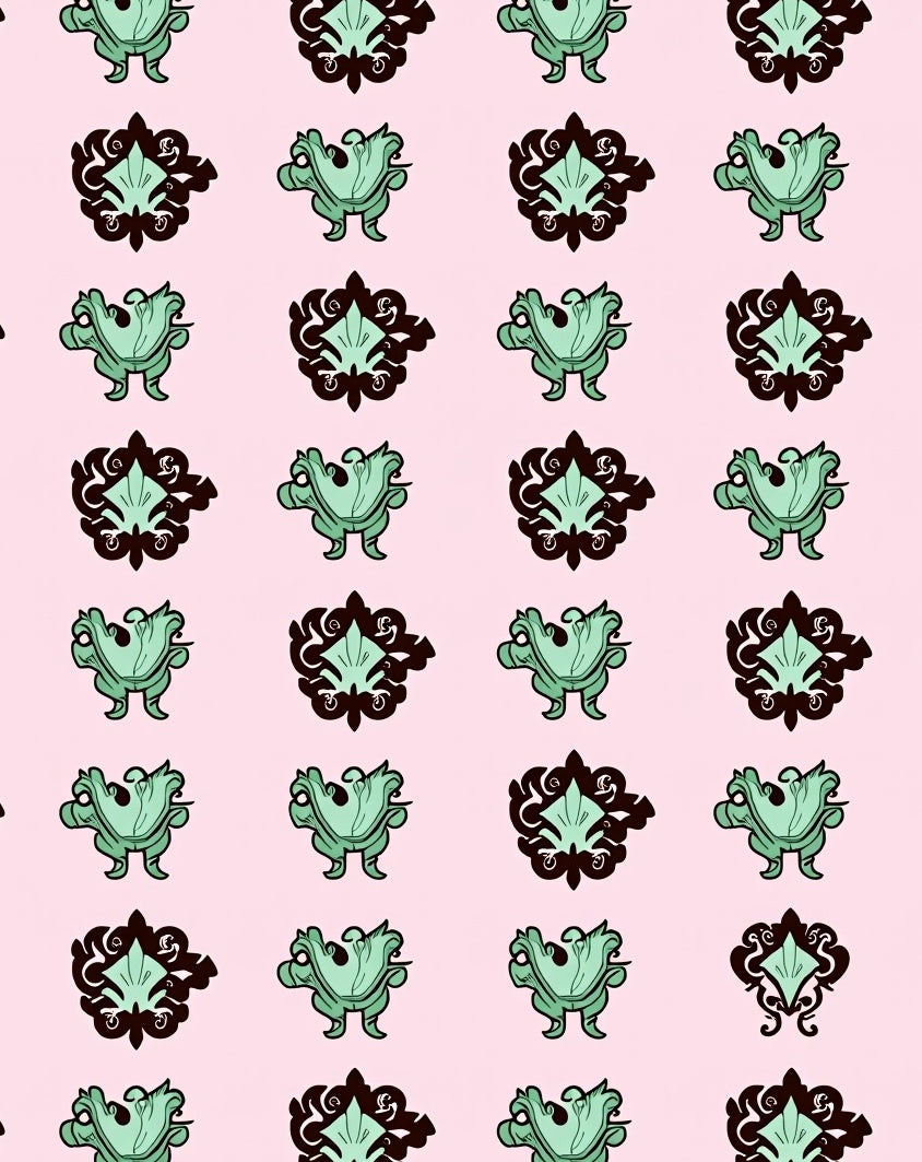 Whimsical Creature Floral Pattern Design Rug