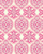 Pink Floral Medallion Pattern Rug