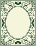 Art Nouveau Floral Oval Border Rug