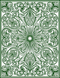 Intricate Floral Swirl Pattern Rug