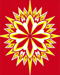 Bold Floral Yellow And White Design Rug