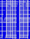 Bold Blue White Grid Pattern Rug