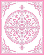 Ornate Mandalas Pink Pattern Rug
