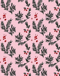 Pink Sprig Berries Foliage Rug