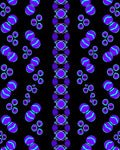 Groovy Purple Blue Orb Pattern Rug