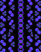 Groovy Purple Blue Orb Pattern Rug