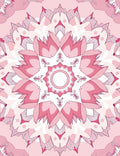 Pink Mandala Floral Radiating Pattern Rug