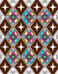 Colorful Diamond Star Pattern Rug