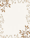 Elegant Brown Leafy Vine Pattern Rug