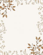 Elegant Brown Leafy Vine Pattern Rug