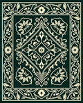 Ornate Floral Vine Decorative Rug