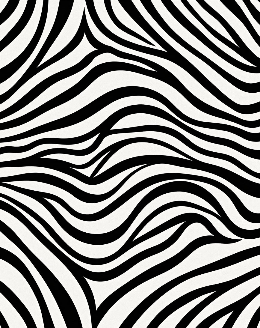 Bold Black White Zebra Stripe Pattern Rug