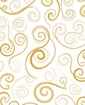 Gold Swirl Pattern Delightful Vines Rug