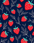 Red Strawberry Leaf Pattern Design Rug