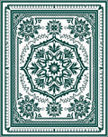 Intricate Floral Mandala Pattern Rug