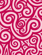 Crimson Swirling Pattern Design Rug