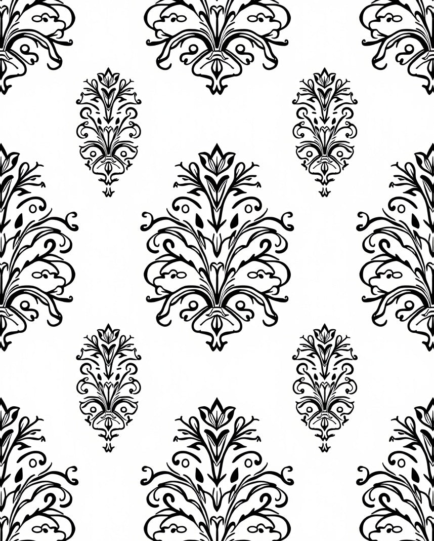 Classic Floral Scrollwork Pattern Rug