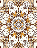 Radiant Floral Mandala Pattern Design Rug