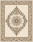 Classic Sunburst Scrollwork Medallion Rug