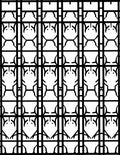 Monochrome Geometric Grid Pattern Rug