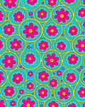 Groovy Daisy Circles Pattern Rug