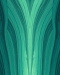 Green Flowing Stripe Patterned Rug
