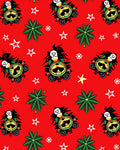 Red Festive Santa And Stars Rug