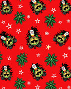 Red Festive Santa And Stars Rug