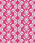 Crimson Floral Vine Mandala Rug