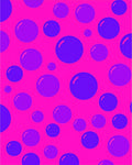 Vibrant Pink Purple Bubble Pattern Rug