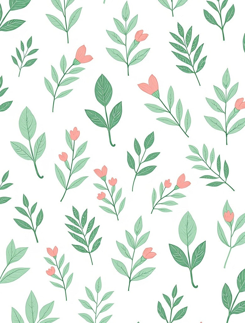 Delicate Floral Branch Pattern Design Rug