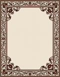 Elegant Floral Vine Scrollwork Pattern Rug