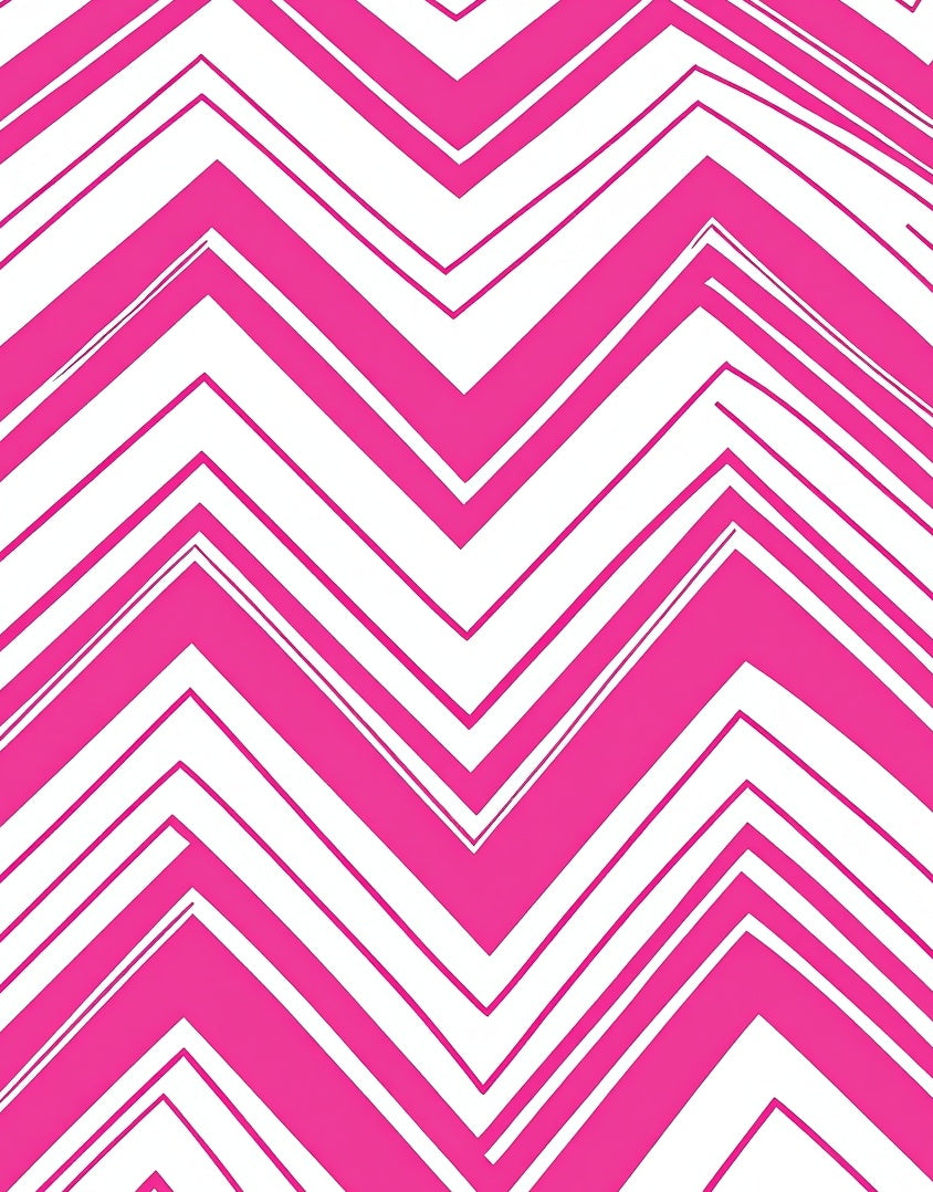 Bold Pink Zagzag Stripes Rug