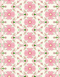 Elegant Pink Floral Botanical Pattern Rug