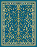 Vintage Foliage Scroll Pattern Rug