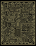 Geometric Maze Pattern Rug