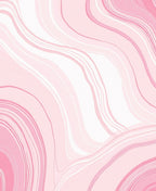 Pink Swirl Abstract Marble Pattern Rug