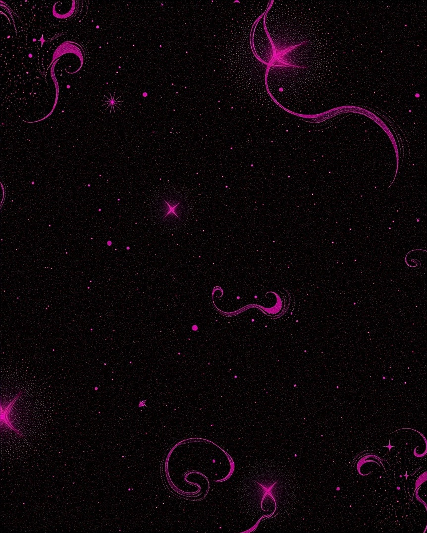 Galactic Swirl Star Pattern Rug