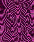 Bold Pink Black Wavy Stripes Rug