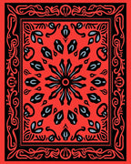 Ornate Floral Mandala Design Rug