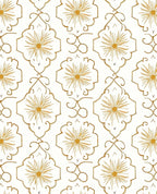 Golden Sunburst medallion Pattern Rug