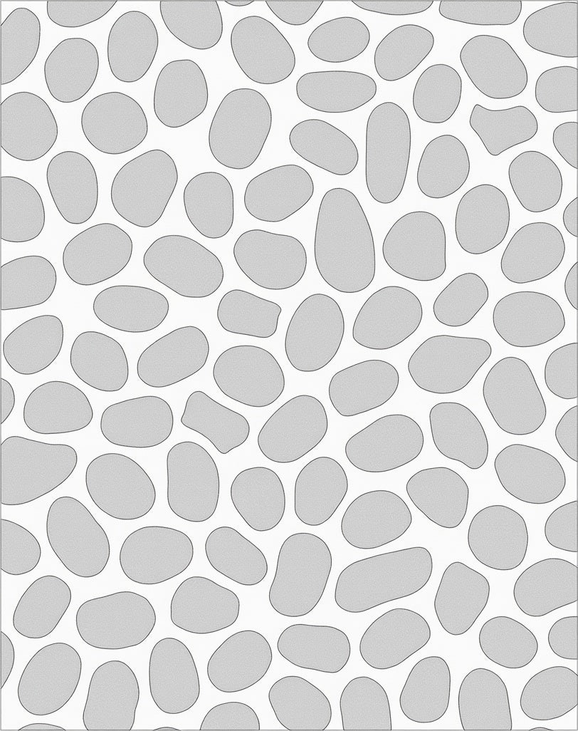 Organic Pebble Pattern Gray Rug