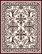 Traditional Floral Scrollwork Decorative Pattern Rug
