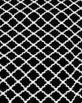 Interlocking Wave Grid Pattern Rug