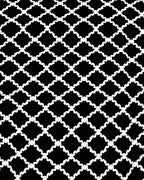Interlocking Wave Grid Pattern Rug