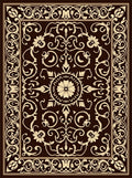 Elegant Floral Scroll Pattern Rug