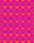 Bold Orange Blue Geometric Pattern Rug